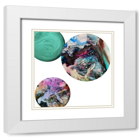 Marconi Circles White Modern Wood Framed Art Print with Double Matting by Phillip, Jamie