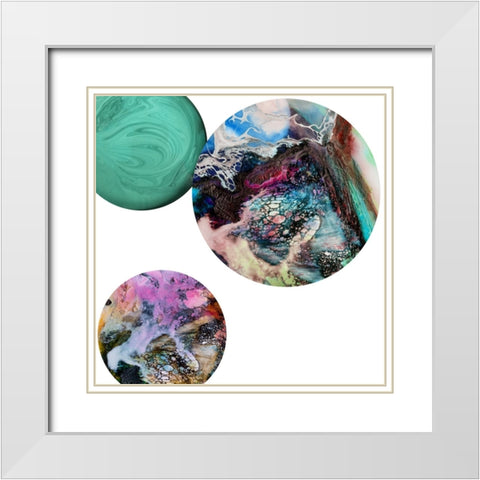 Marconi Circles White Modern Wood Framed Art Print with Double Matting by Phillip, Jamie