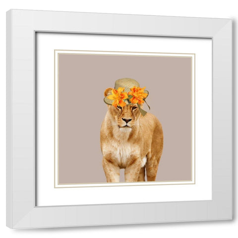 Jungle Queen White Modern Wood Framed Art Print with Double Matting by Phillip, Jamie