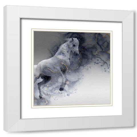Mystic Horse White Modern Wood Framed Art Print with Double Matting by Phillip, Jamie