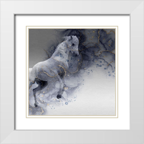 Mystic Horse White Modern Wood Framed Art Print with Double Matting by Phillip, Jamie