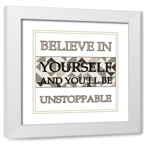 Unstoppable White Modern Wood Framed Art Print with Double Matting by Phillip, Jamie