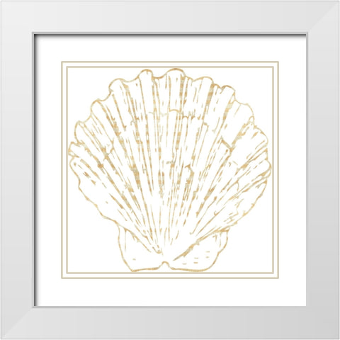 Ocean Gold White Modern Wood Framed Art Print with Double Matting by Phillip, Jamie
