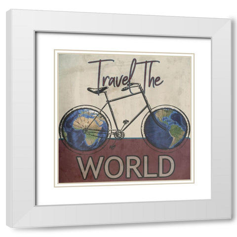 World Tour White Modern Wood Framed Art Print with Double Matting by Phillip, Jamie