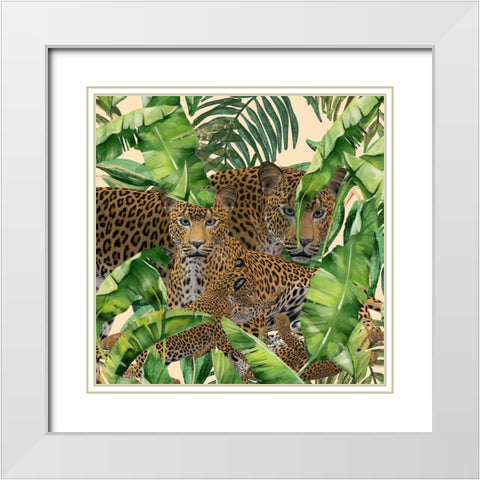 Friendly Jungle 3 White Modern Wood Framed Art Print with Double Matting by Phillip, Jamie