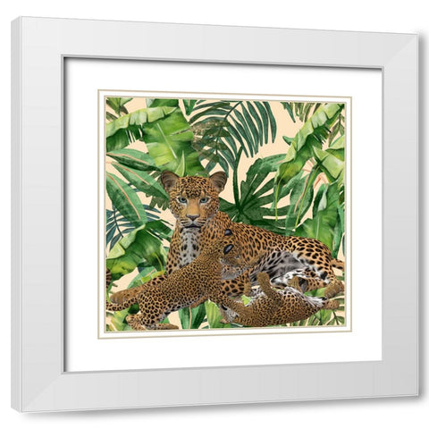 Friendly Jungle 4 White Modern Wood Framed Art Print with Double Matting by Phillip, Jamie