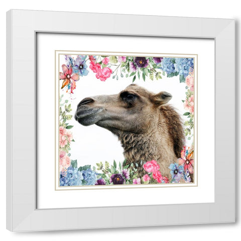 Camel White Modern Wood Framed Art Print with Double Matting by Phillip, Jamie