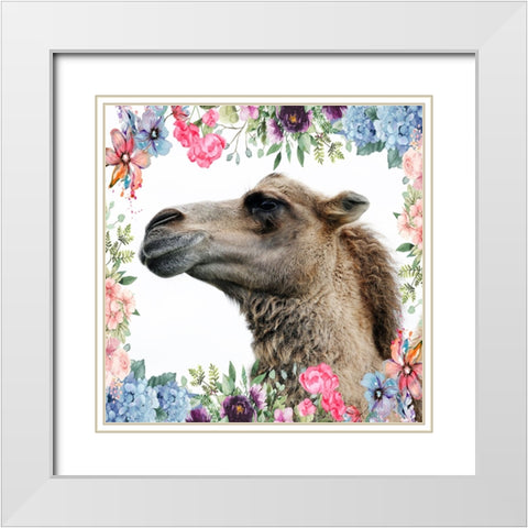 Camel White Modern Wood Framed Art Print with Double Matting by Phillip, Jamie