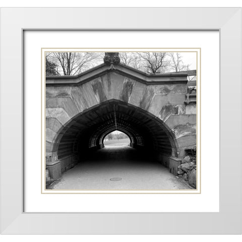 Prospect Tunnel Black White Modern Wood Framed Art Print with Double Matting by Phillip, Jamie