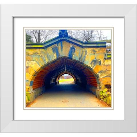 Prospect Tunnel White Modern Wood Framed Art Print with Double Matting by Phillip, Jamie