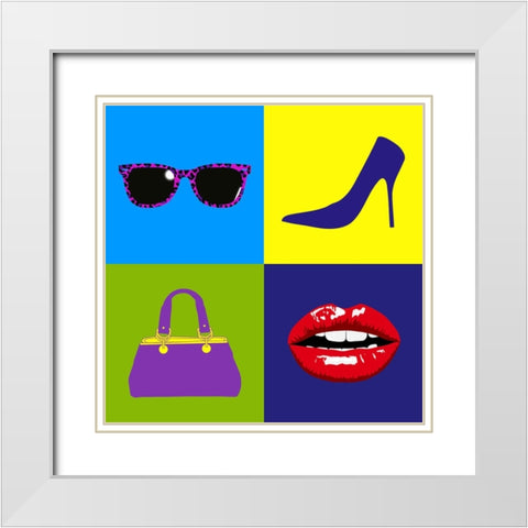 Fashion Week White Modern Wood Framed Art Print with Double Matting by Phillip, Jamie