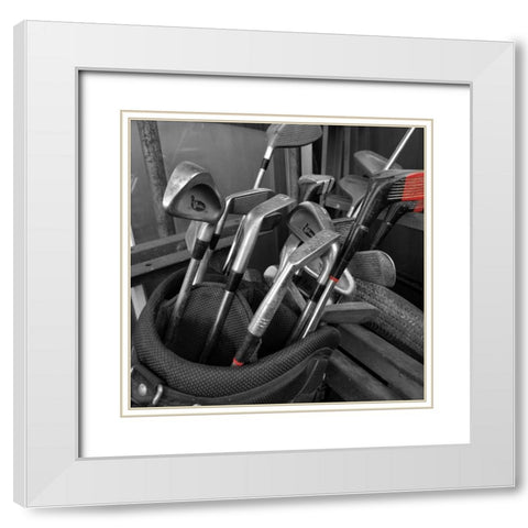 Golf White Modern Wood Framed Art Print with Double Matting by Phillip, Jamie