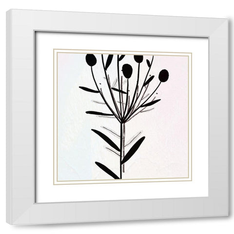 Blended Botanic White Modern Wood Framed Art Print with Double Matting by Phillip, Jamie