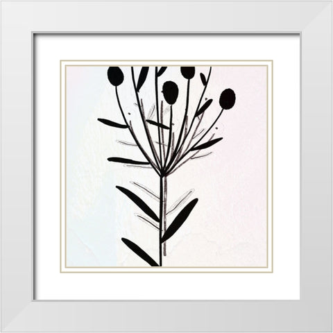 Blended Botanic White Modern Wood Framed Art Print with Double Matting by Phillip, Jamie