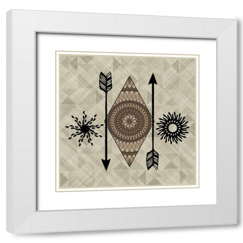 Tribal Moment 2 White Modern Wood Framed Art Print with Double Matting by Phillip, Jamie