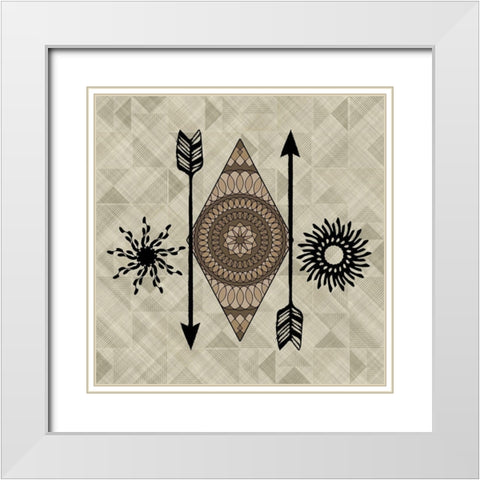 Tribal Moment 2 White Modern Wood Framed Art Print with Double Matting by Phillip, Jamie