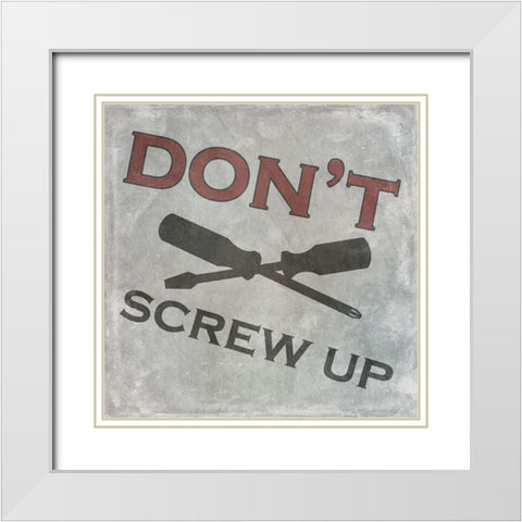 Dont White Modern Wood Framed Art Print with Double Matting by Phillip, Jamie