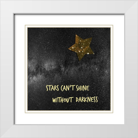 Star Night White Modern Wood Framed Art Print with Double Matting by Phillip, Jamie