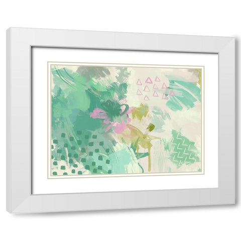 Walk in the Park White Modern Wood Framed Art Print with Double Matting by Urban Road