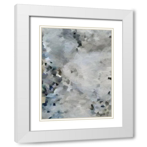 Silver Moon White Modern Wood Framed Art Print with Double Matting by Urban Road