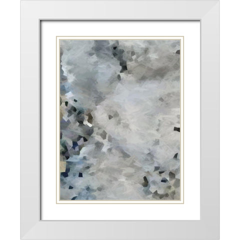 Silver Moon White Modern Wood Framed Art Print with Double Matting by Urban Road