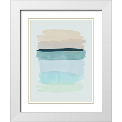 Amity White Modern Wood Framed Art Print with Double Matting by Urban Road