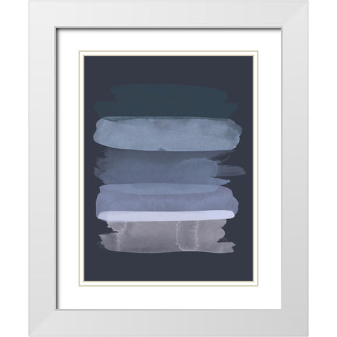 Black Satin White Modern Wood Framed Art Print with Double Matting by Urban Road