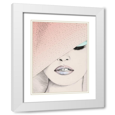 Urbane-Blush White Modern Wood Framed Art Print with Double Matting by Urban Road