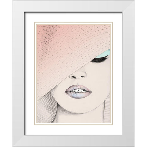 Urbane-Blush White Modern Wood Framed Art Print with Double Matting by Urban Road