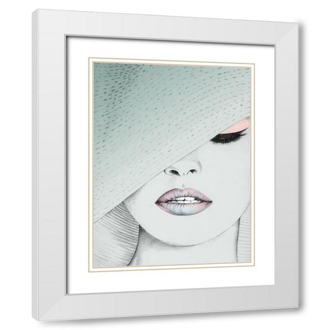 Urbane-Mint White Modern Wood Framed Art Print with Double Matting by Urban Road