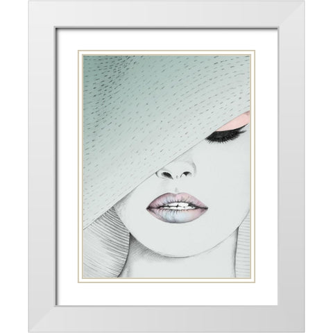 Urbane-Mint White Modern Wood Framed Art Print with Double Matting by Urban Road