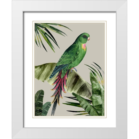 Plume White Modern Wood Framed Art Print with Double Matting by Urban Road