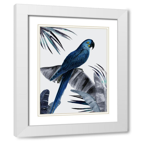Plume Dusk White Modern Wood Framed Art Print with Double Matting by Urban Road