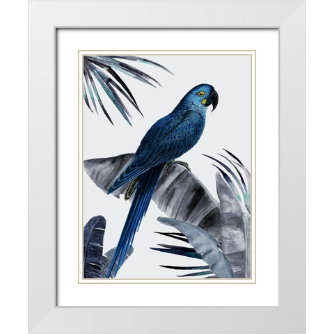 Plume Dusk White Modern Wood Framed Art Print with Double Matting by Urban Road