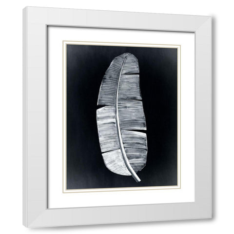 Verdure II Midnight White Modern Wood Framed Art Print with Double Matting by Urban Road
