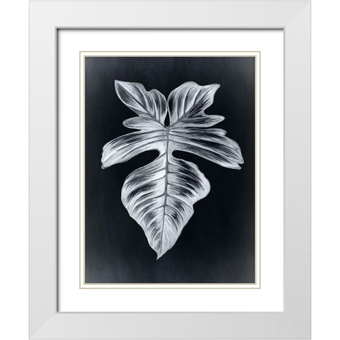 Verdure III Midnight White Modern Wood Framed Art Print with Double Matting by Urban Road