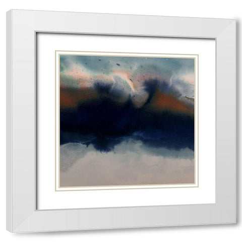 Burnished I White Modern Wood Framed Art Print with Double Matting by Urban Road