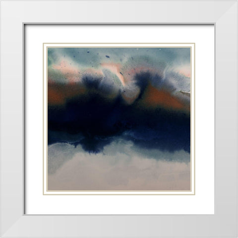 Burnished I White Modern Wood Framed Art Print with Double Matting by Urban Road