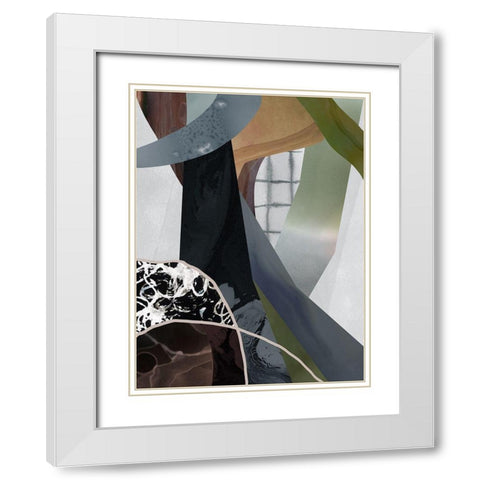 Wires Crossed White Modern Wood Framed Art Print with Double Matting by Urban Road