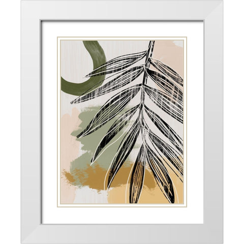 Palmier II  White Modern Wood Framed Art Print with Double Matting by Urban Road