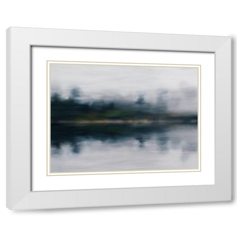 Upon Reflection White Modern Wood Framed Art Print with Double Matting by Urban Road