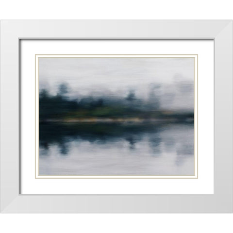 Upon Reflection White Modern Wood Framed Art Print with Double Matting by Urban Road