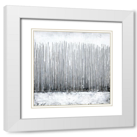 Silver Fog Art Print White Modern Wood Framed Art Print with Double Matting by Urban Road