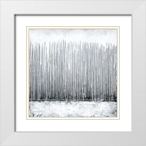 Silver Fog Art Print White Modern Wood Framed Art Print with Double Matting by Urban Road