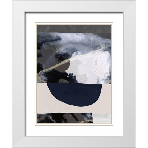 Lone Wolf I White Modern Wood Framed Art Print with Double Matting by Urban Road