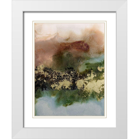 Gold Fever I White Modern Wood Framed Art Print with Double Matting by Urban Road