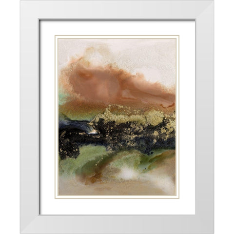 Gold Fever II White Modern Wood Framed Art Print with Double Matting by Urban Road