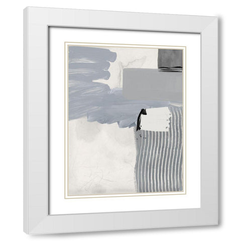 Concrete Decision III White Modern Wood Framed Art Print with Double Matting by Urban Road