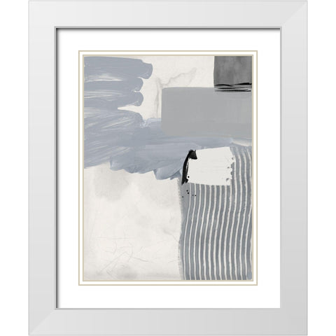 Concrete Decision III White Modern Wood Framed Art Print with Double Matting by Urban Road