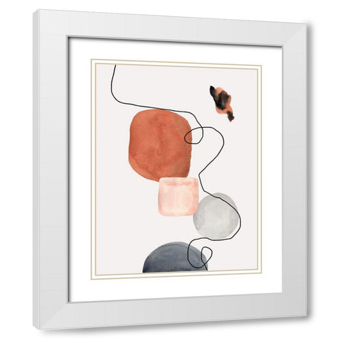 Down the Line I White Modern Wood Framed Art Print with Double Matting by Urban Road